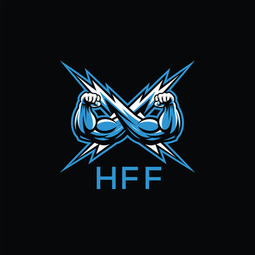 HFF  Fitness Logo. HFF Company logo design for entrepreneur and business. HFF Sports Branding Design best icon.
