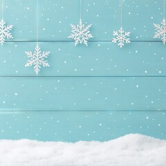 winter background with snowflakes