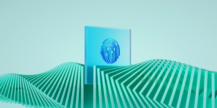 Computer data center, database, data transfer. Online banking. Money, financial, computer protection concept. Blockchain, DeFi, Information security, cyber security. 3D render