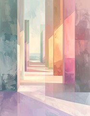 Abstract architectural perspective