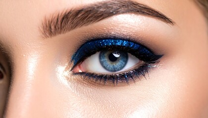 Close-up eye makeup artistry