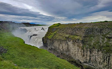 wonderful views of the Gullfoss waterfall in Iceland