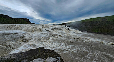 wonderful views of the Gullfoss waterfall in Iceland