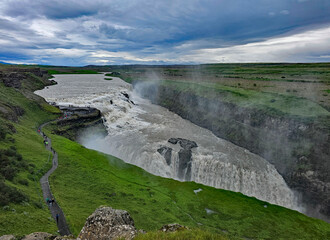 wonderful views of the Gullfoss waterfall in Iceland