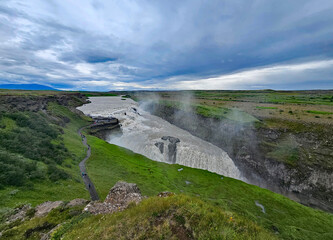 wonderful views of the Gullfoss waterfall in Iceland