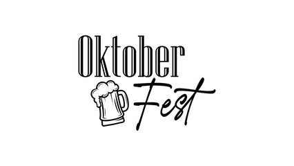 Displays oktoberfest celebration with beer mug artwork. Ideal for event posters, social media graphics, brewery promotions, and festive invitations.