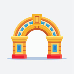 Fototapeta premium Yellow Archway With Blue Accents