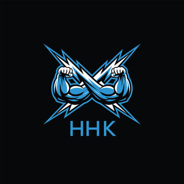 HHK  Fitness Logo. HHK Company logo design for entrepreneur and business. HHK Sports Branding Design best icon.
