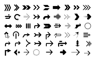 Collection of Diverse Arrow Icons and Symbols