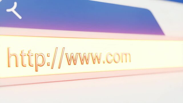 Website address bar displaying http www com for internet browsing and online access