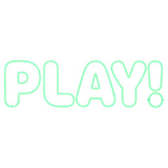 Play Neon Sign on Transparent Background