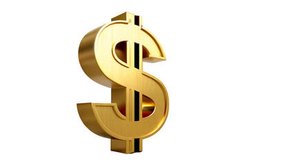 Obraz premium 3D Golden Dollar Sign Symbol for Money, Finance, and Wealth Concepts
