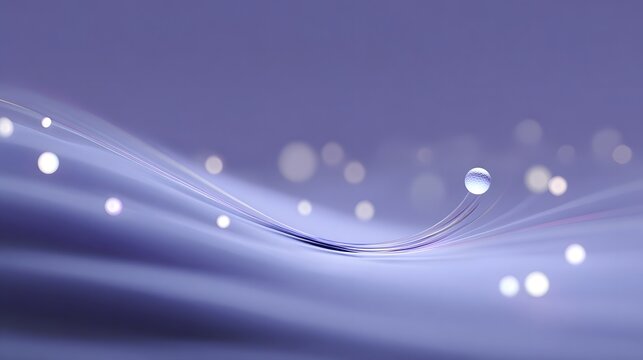 Futuristic glowing purple light threads in abstract digital background, neon fiber optic style energy flow with cosmic sci-fi effect