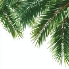 Tropical Palm Leaves Background , isolated on white background png