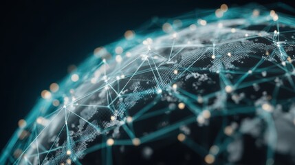 Digital Globe with Network Connections