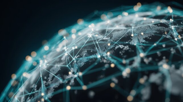 Digital Globe with Network Connections