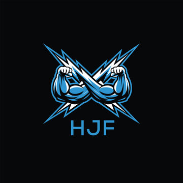 HJF  Fitness Logo. HJF Company logo design for entrepreneur and business. HJF Sports Branding Design best icon.
