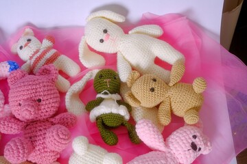 Colorful Crochet Stuffed Animals Collection