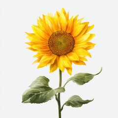 Obraz premium Stunning Sunflower Illustration , isolated on white background png