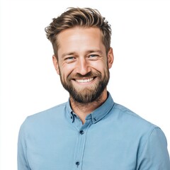 Obraz premium Smiling Man Portrait, Happy and Confident , isolated on white background png