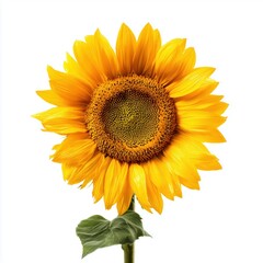 Fototapeta premium Stunning Sunflower in Full Bloom , isolated on white background png