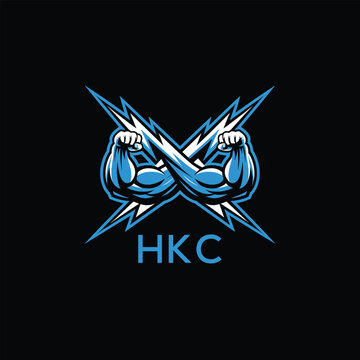 HKC  Fitness Logo. HKC Company logo design for entrepreneur and business. HKC Sports Branding Design best icon.
