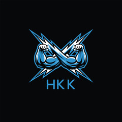 HKK  Fitness Logo. HKK Company logo design for entrepreneur and business. HKK Sports Branding Design best icon.
