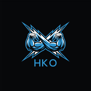 HKO  Fitness Logo. HKO Company logo design for entrepreneur and business. HKO Sports Branding Design best icon.
