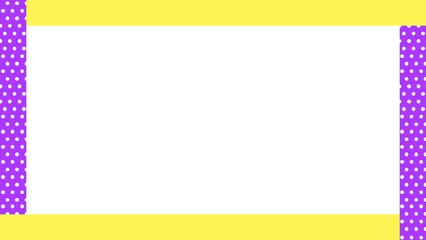 Cute and pop frame background of simple polka dot tape
