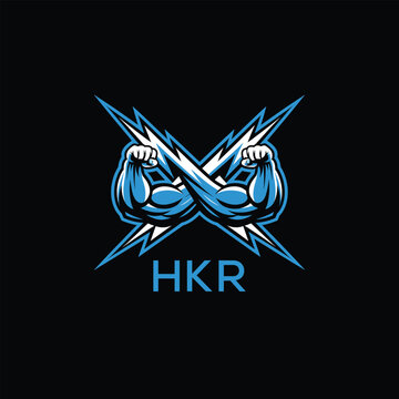 HKR  Fitness Logo. HKR Company logo design for entrepreneur and business. HKR Sports Branding Design best icon.
