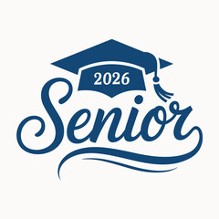 Senior 2026 Vibes Design with Bold Typography and Sparkles &ndash; Perfect for Graduation T-Shirts, Custom Apparel, Senior Year Merchandise, and Graduation Celebration Designs for Class of 2026