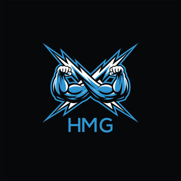 HMG  Fitness Logo. HMG Company logo design for entrepreneur and business. HMG Sports Branding Design best icon.

