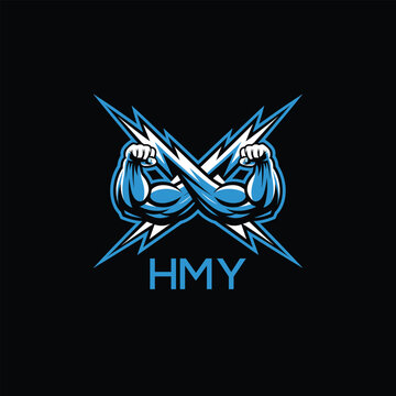 HMY  Fitness Logo. HMY Company logo design for entrepreneur and business. HMY Sports Branding Design best icon.
