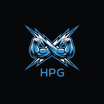 HPG  Fitness Logo. HPG Company logo design for entrepreneur and business. HPG Sports Branding Design best icon.
