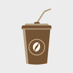 Takeaway Coffee Cup Icon – To-Go Drink Illustration