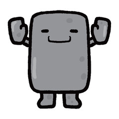 イラスト　ぬりかべ　妖怪　モンスター