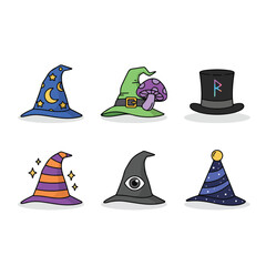 Vector icon of a cute magic hat
