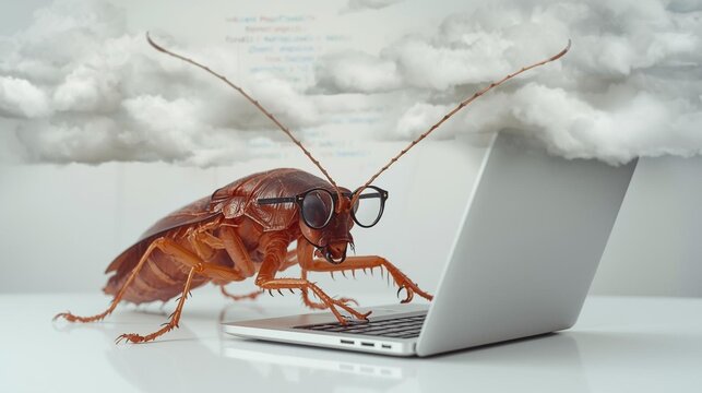 a literal bug on the computer