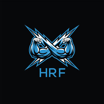 HRF  Fitness Logo. HRF Company logo design for entrepreneur and business. HRF Sports Branding Design best icon.
