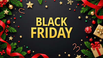 Fototapeta premium Black friday excitement holiday shopping deals online marketplaces festive atmosphere visual celebration