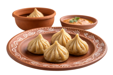 traditional indian modak sweets on a terracotta festive table