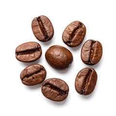 Obraz premium Roasted coffee beans arranged in a circle