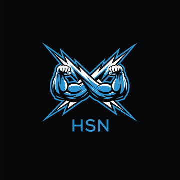 HSN  Fitness Logo. HSN Company logo design for entrepreneur and business. HSN Sports Branding Design best icon.
