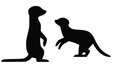 Penguin silhouette vector illustration in simple black design