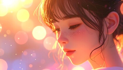 Soft-lit girl portrait