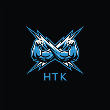 HTK  Fitness Logo. HTK Company logo design for entrepreneur and business. HTK Sports Branding Design best icon.
