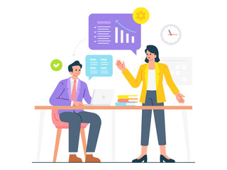 business people working together