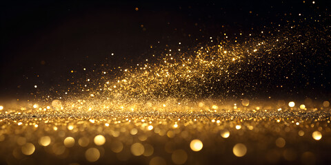 Golden glitter texture with sparkling light and luxury effect