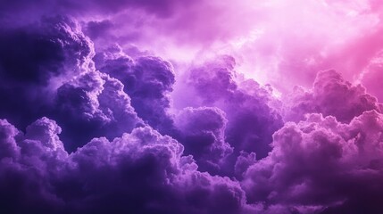 Obraz premium Pink and purple cumulonimbus cloudscape