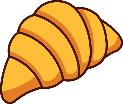 Cartoon Style Croissant &ndash; Tasty Pastry Vector Illustration